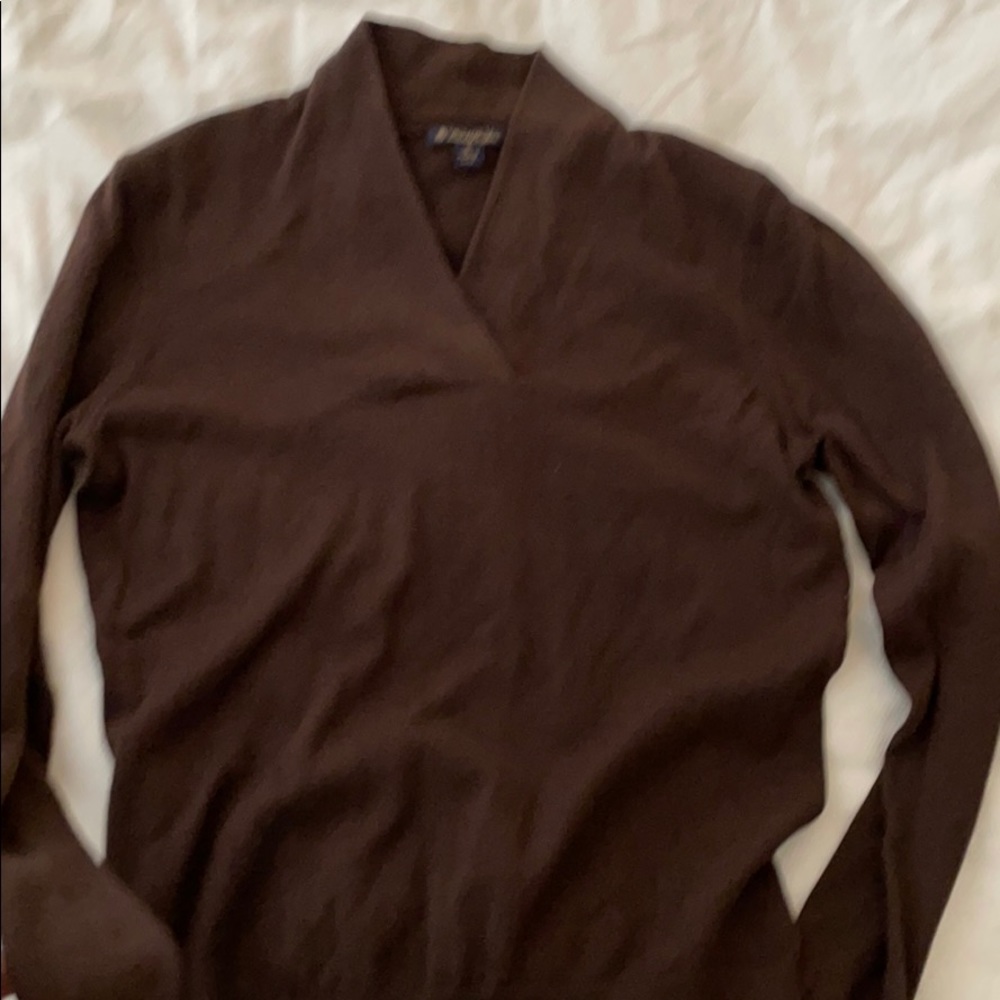 Brookes brothers cashmere sweater small brown